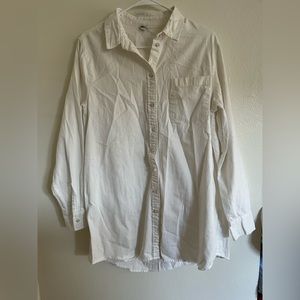 Aerie White Button Up Cover Up